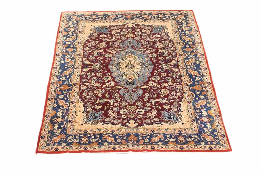 Isfahan Teppich 173x111 cm, 1 Mio. Knoten, handgeknüpft, Perserteppich