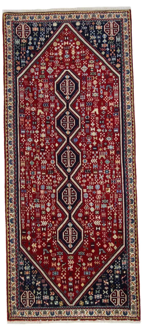 Abadeh Orientteppich 194 x 83 cm, 120.000 Knoten, handgeknüpft