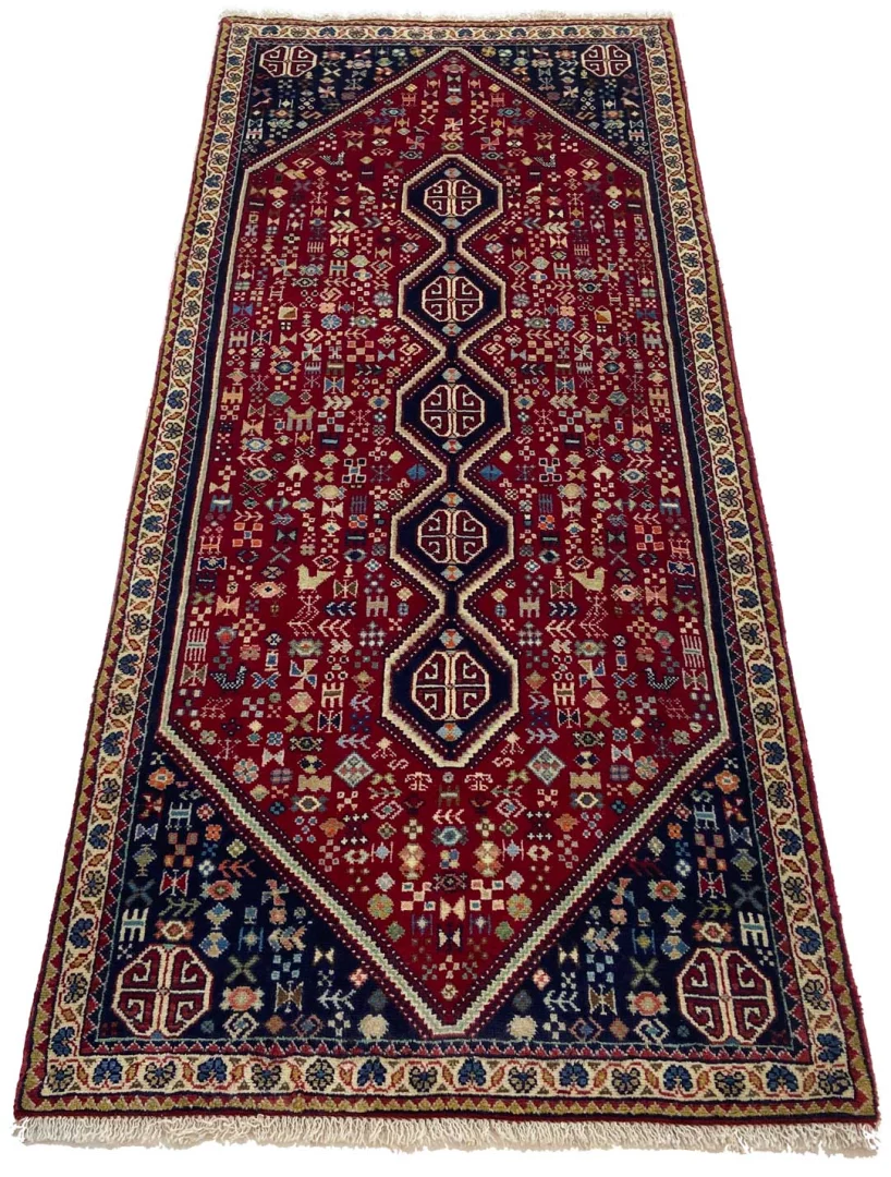 Abadeh Orientteppich 194 x 83 cm, 120.000 Knoten, handgeknüpft