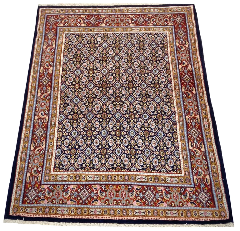 Orientteppich Moud 130 x 101 cm, Herati-Muster, handgeknüpft