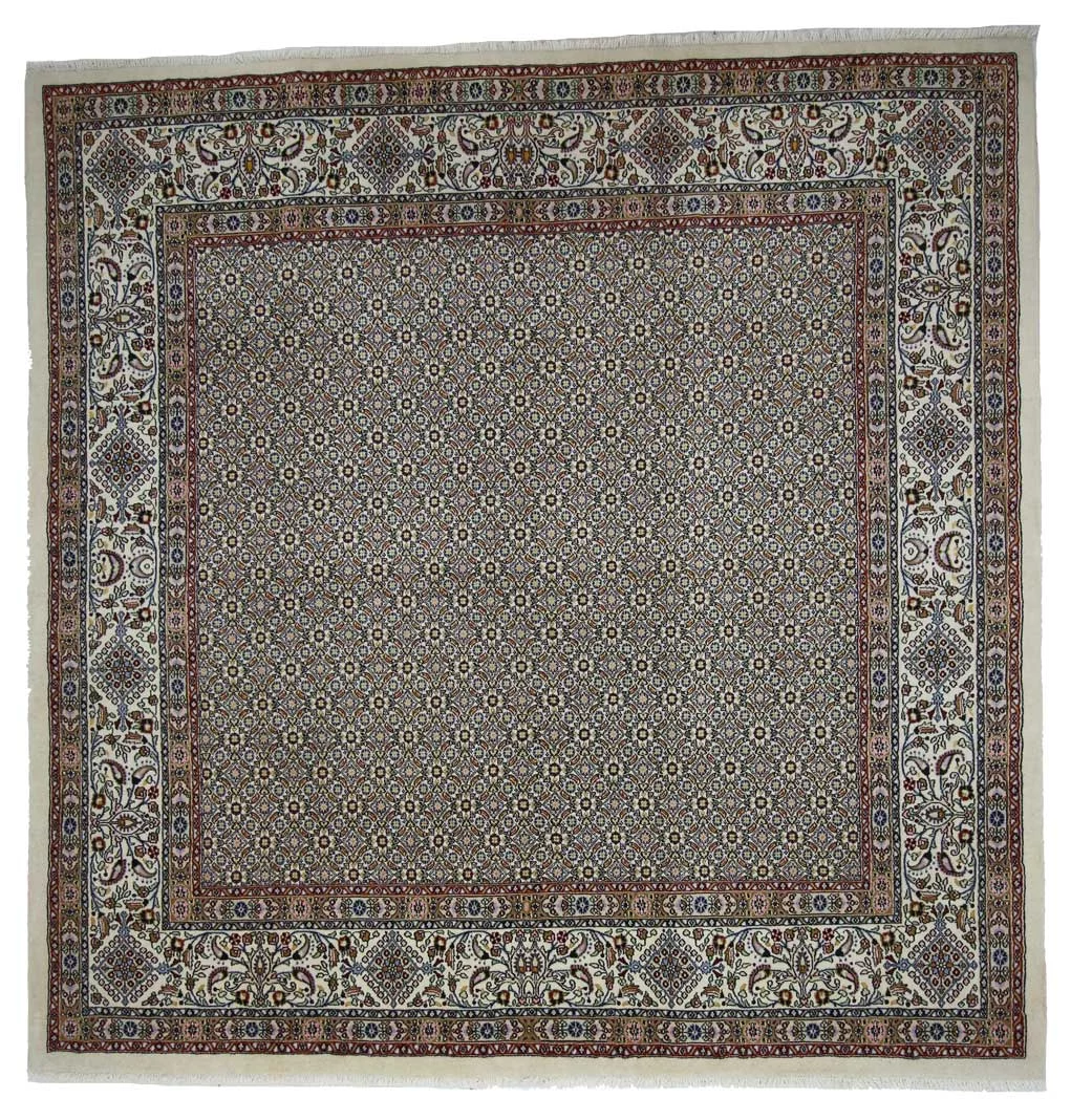 Moud Orientteppich 250 x 247 cm, Herati-Muster, handgeknüpft