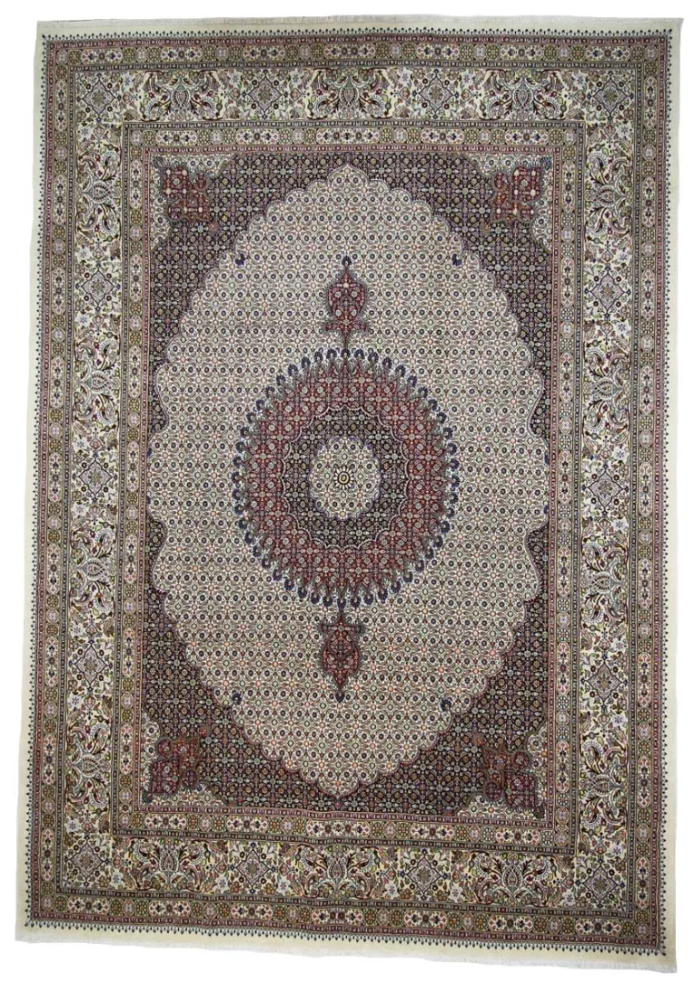 Moud Orientteppich 347 x 244 cm, 360.000 Knoten, handgeknüpft