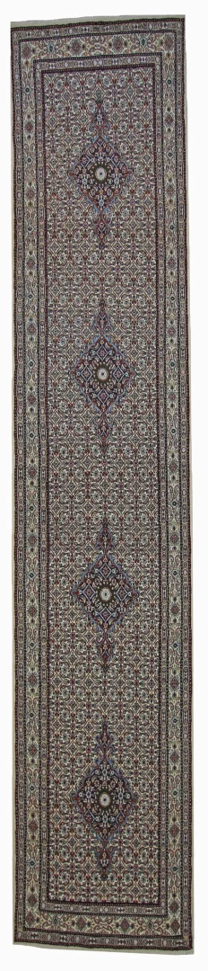 Orientteppich Moud 395 x 78 cm, 360.000 Knoten, handgeknüpft