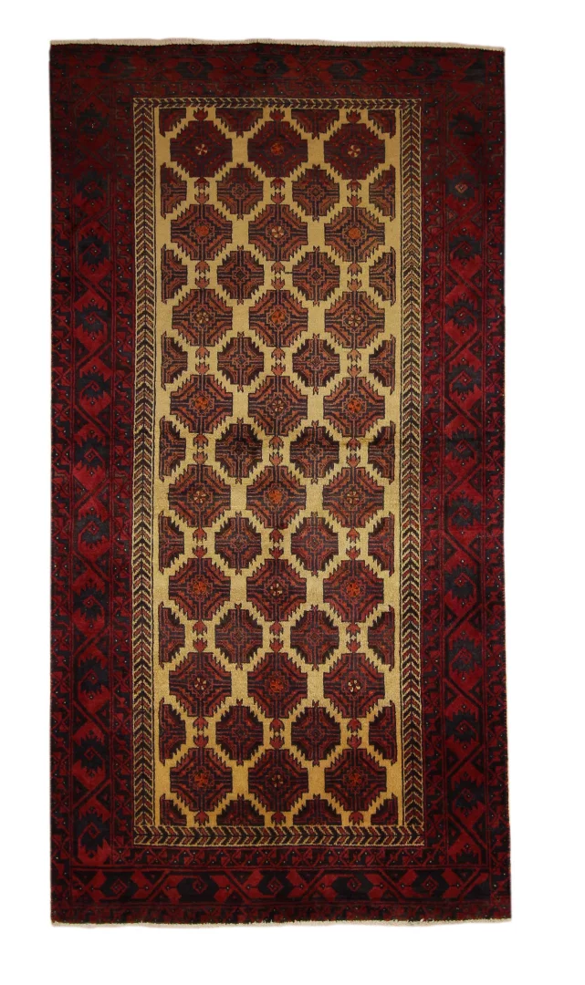 Orientteppich Balutsch 190 x 96 cm, schmutzabweisend, handgeknüpft