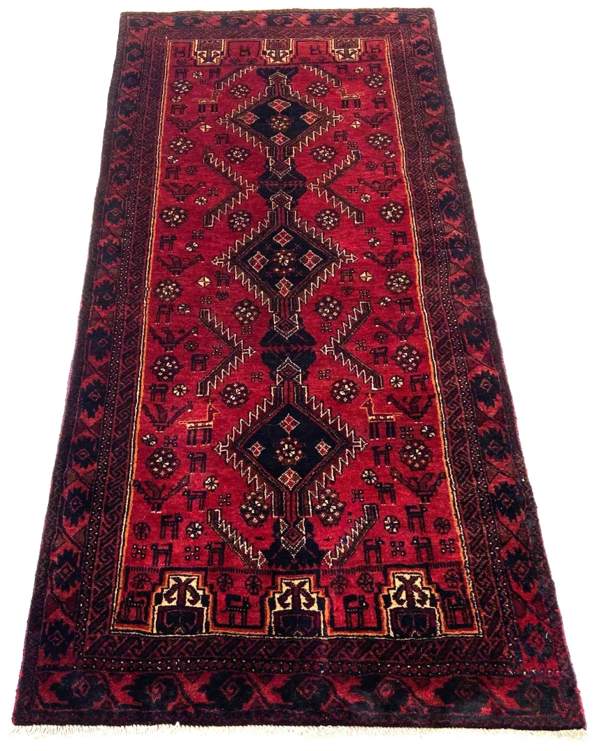 Belutsch Orientteppich 194 x 91 cm - Handgeknüpft, 120.000 Knoten/m²