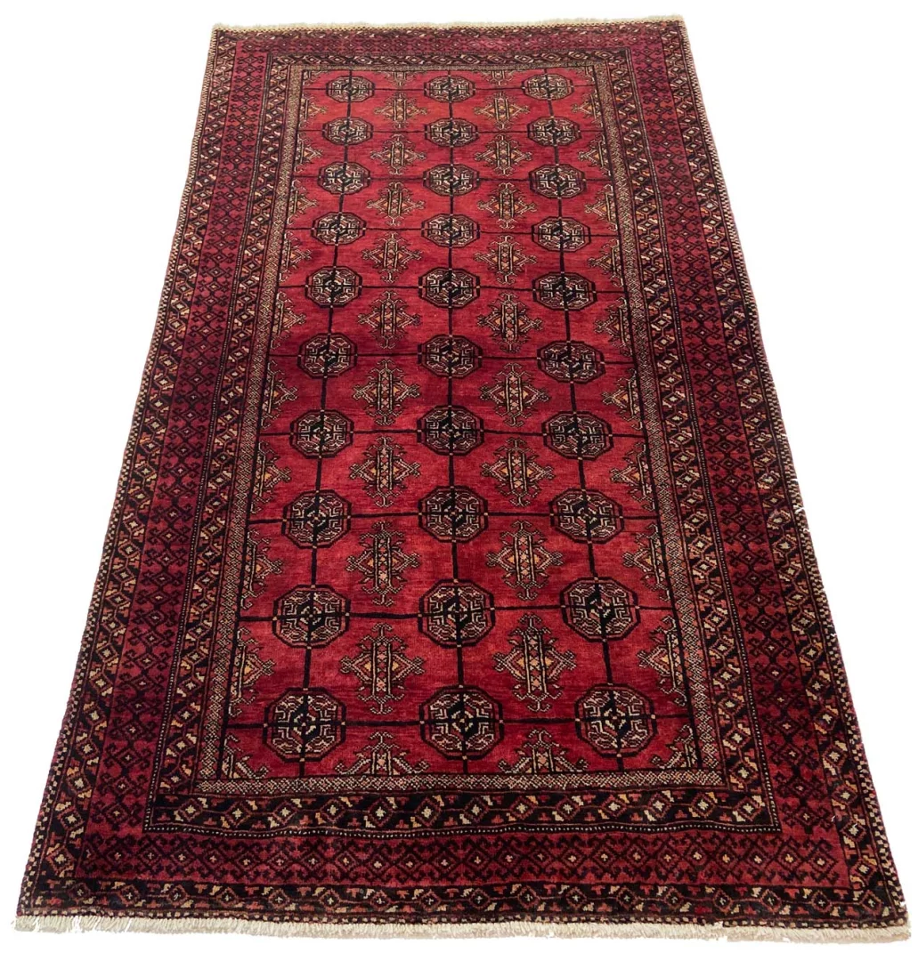 Belutsch Orientteppich 202 x 113 cm, 120.000 Knoten, handgeknüpft