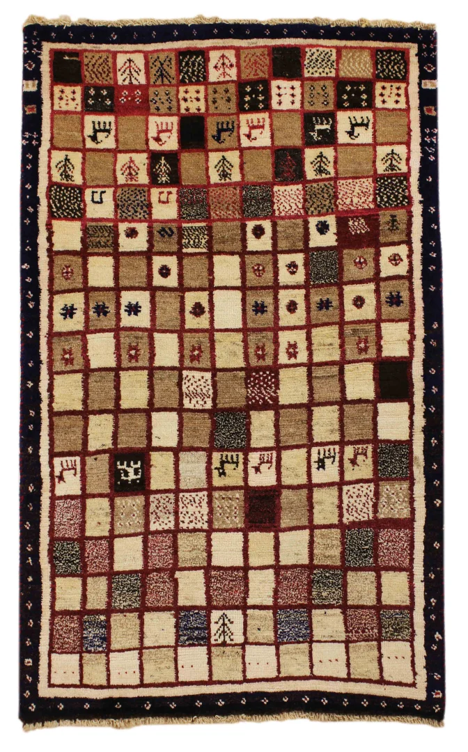 Gabbeh - Shuli 154 x 97 cm, handgeknüpft, Kunstwerk aus Iran