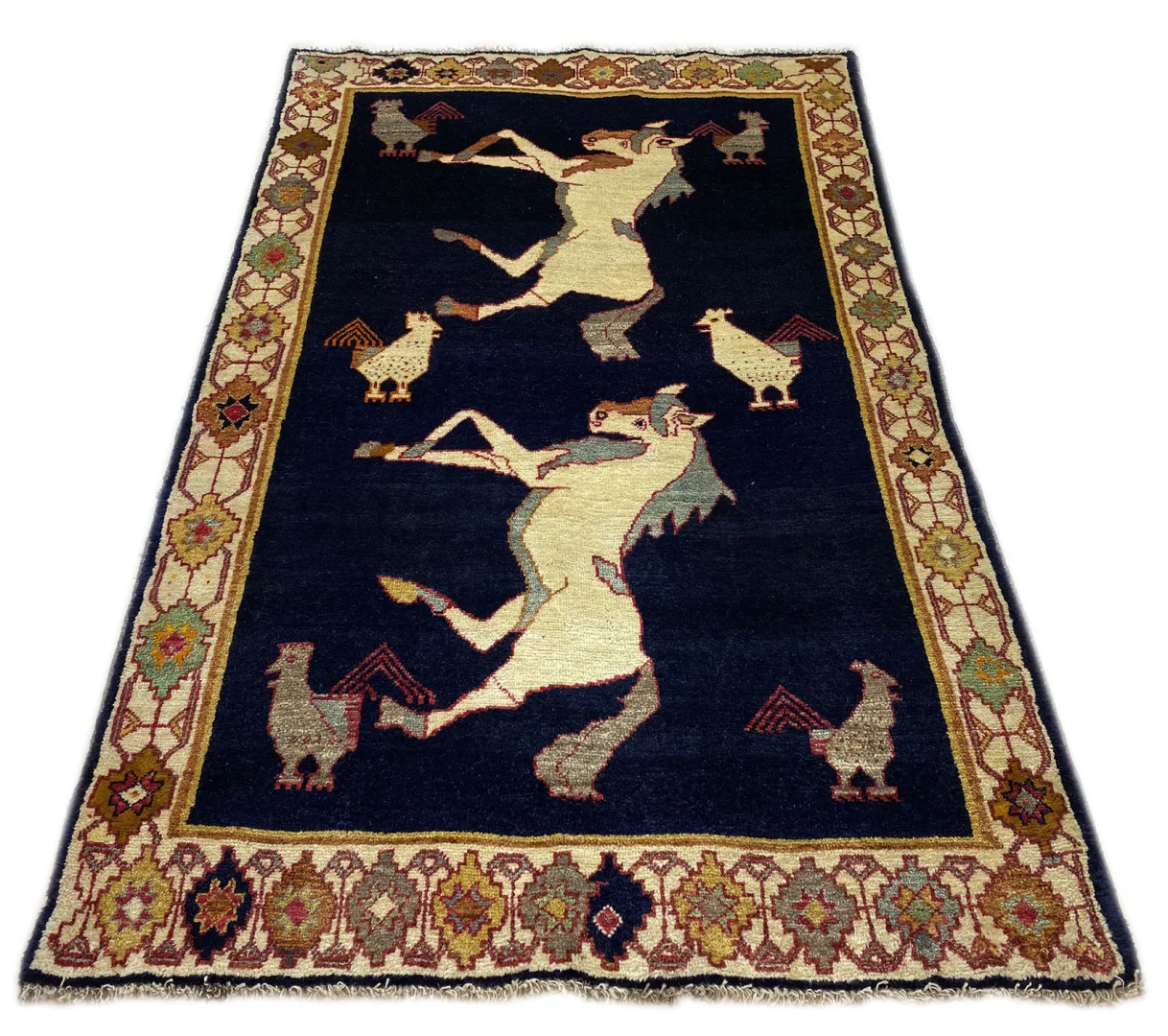 Gabbeh - Shuli 197 x 129 cm, handgeknüpft, Kunstwerk aus Iran