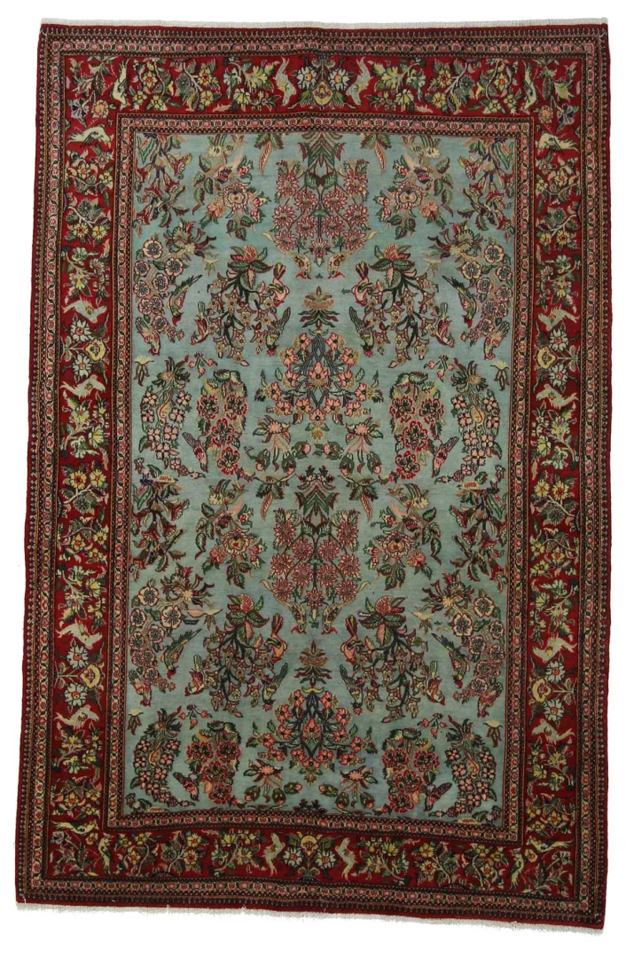 Ghom Teppich 253 x 166 cm, Wolle, Medaillon, handgeknüpft
