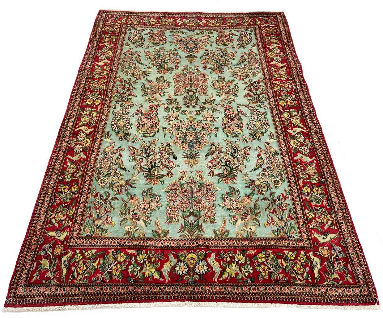 Ghom Teppich 253 x 166 cm, Wolle, Medaillon, handgeknüpft