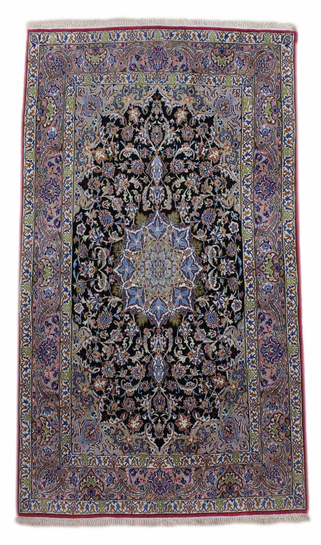 Isfahan Perserteppich 184 x 108 cm, 600.000 Knoten, handgeknüpft