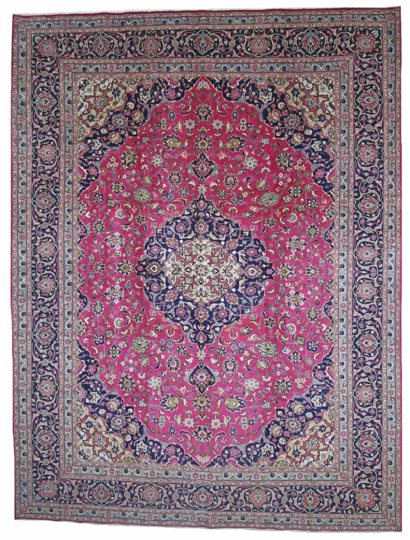 Kashmar Orientteppich 392 x 296 cm, 200.000 Knoten/m², handgeknüpft