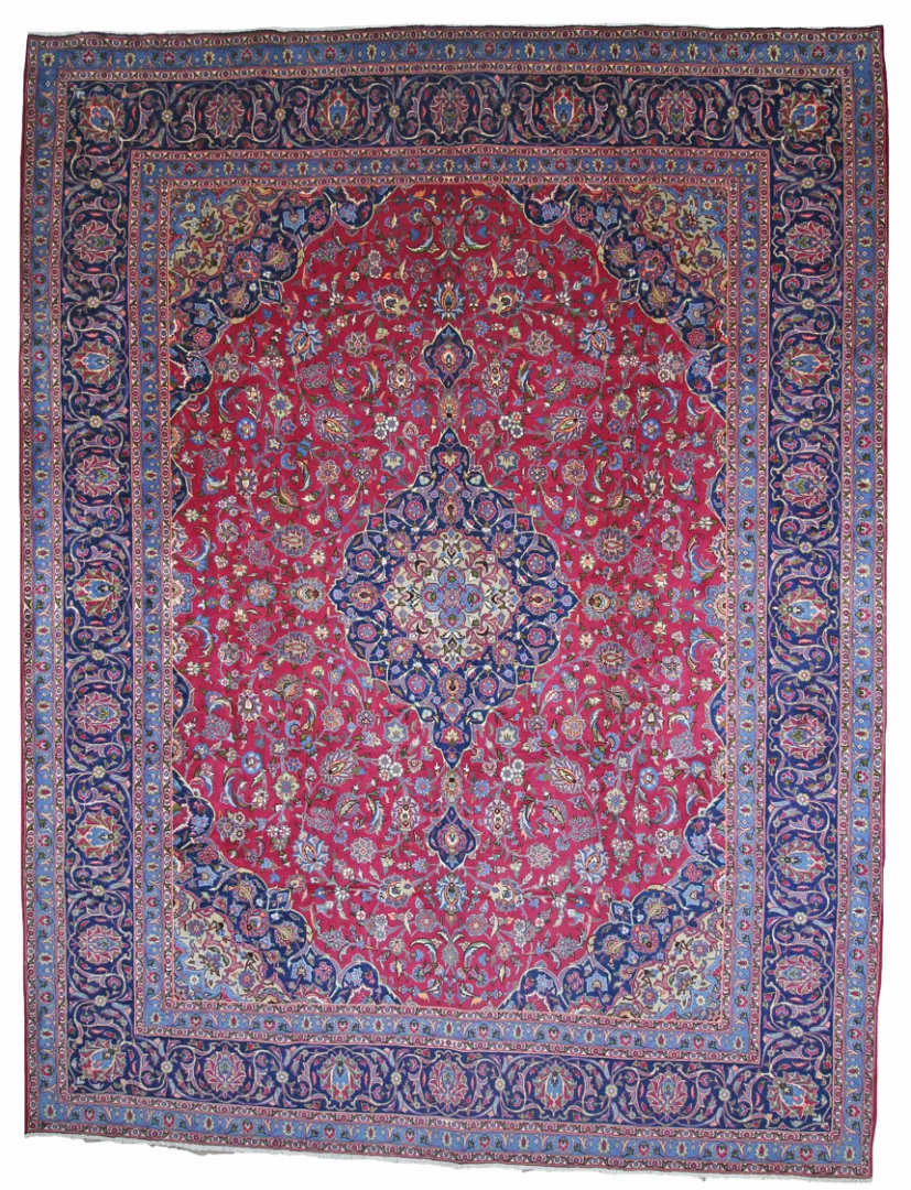 Kashmar Orientteppich 394 x 301 cm, 300.000 Knoten, handgeknüpft