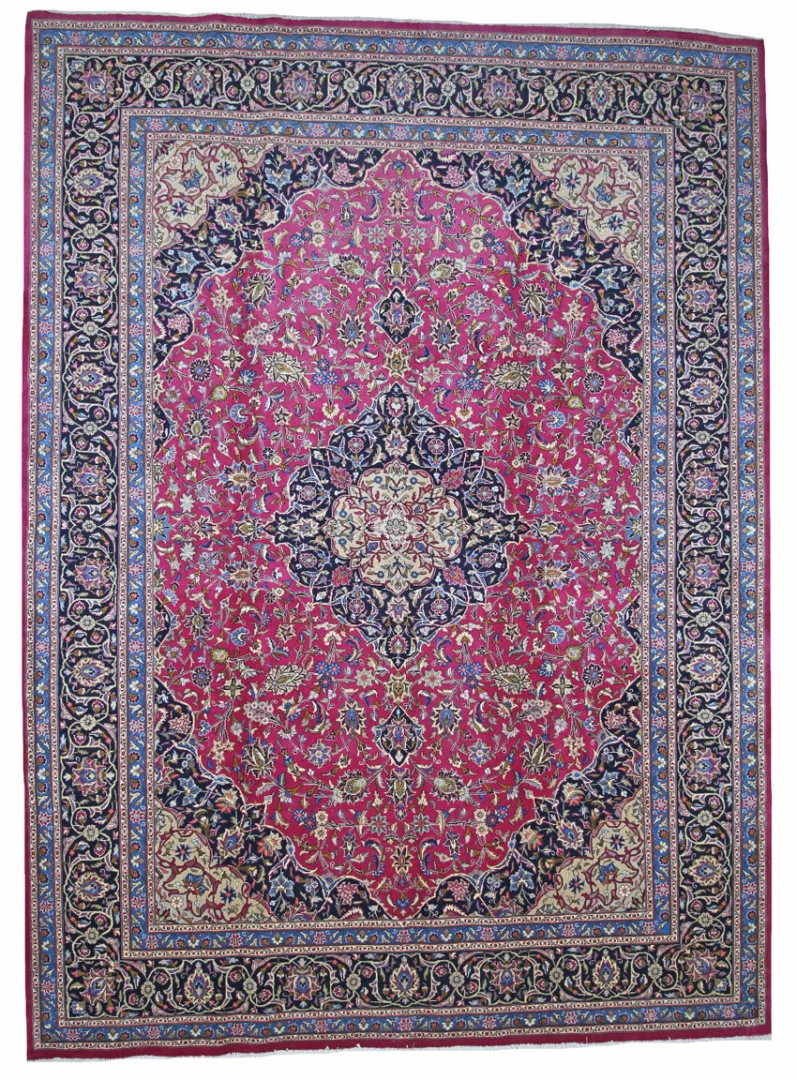 Kashmar Orientteppich 403 x 295 cm, Zirkhaki-Muster, handgeknüpft