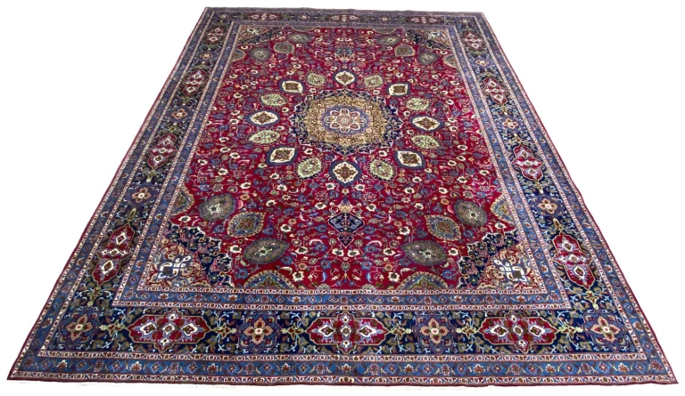 Kashmar Orientteppich 386 x 309 cm, Zirkhaki-Muster, handgeknüpft H1