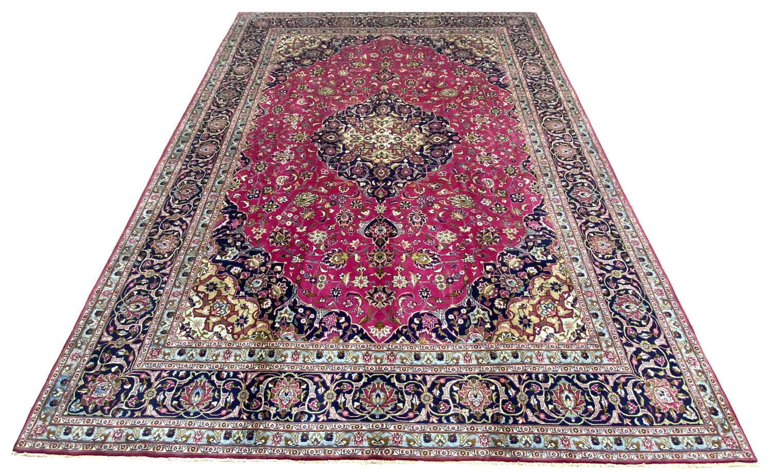 Kashmar Orientteppich 392 x 296 cm, 200.000 Knoten/m², handgeknüpft