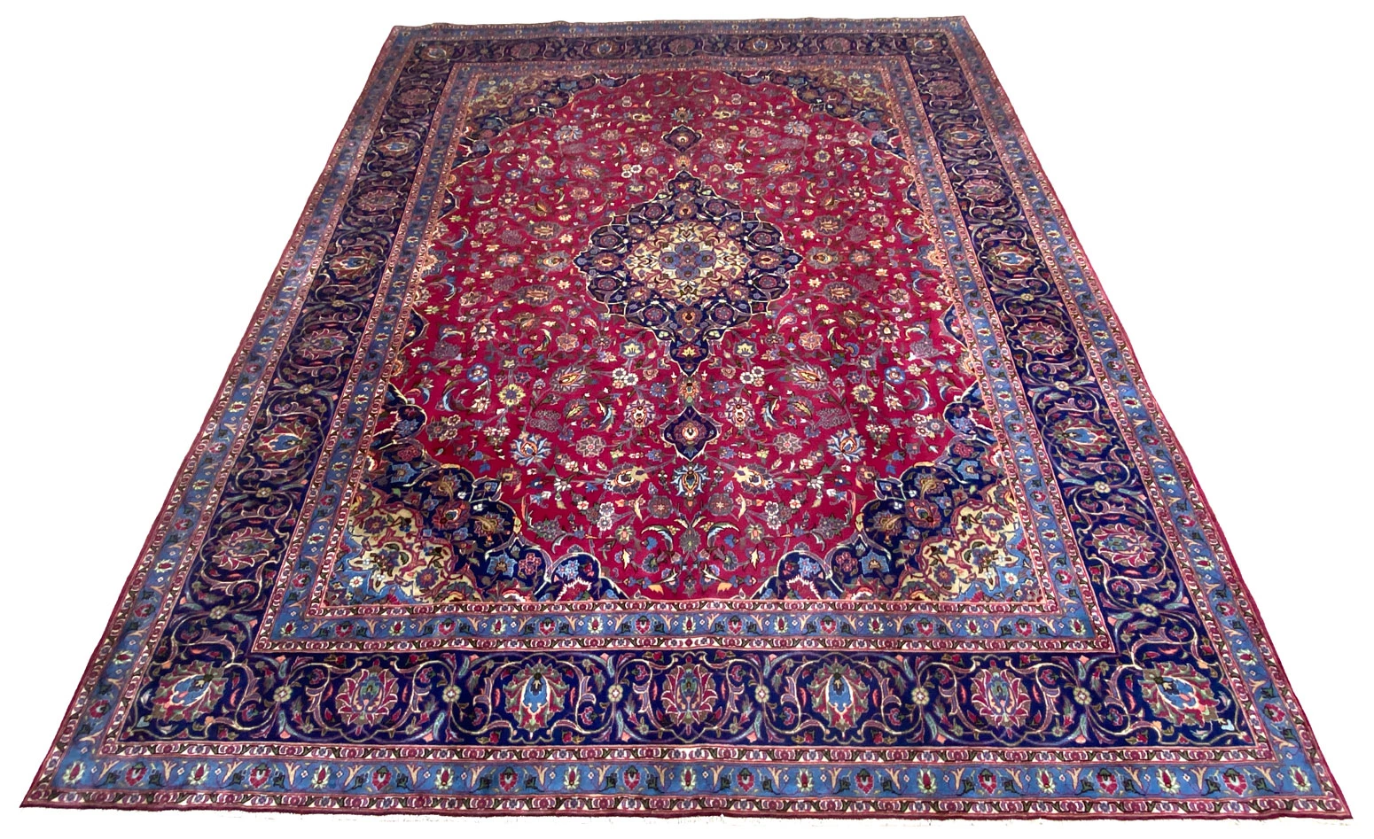 Kashmar Orientteppich 394 x 301 cm, 300.000 Knoten, handgeknüpft