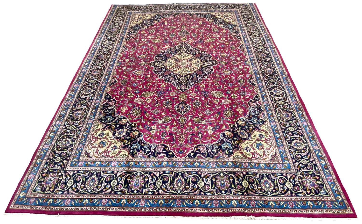 Kashmar Orientteppich 403 x 295 cm, Zirkhaki-Muster, handgeknüpft