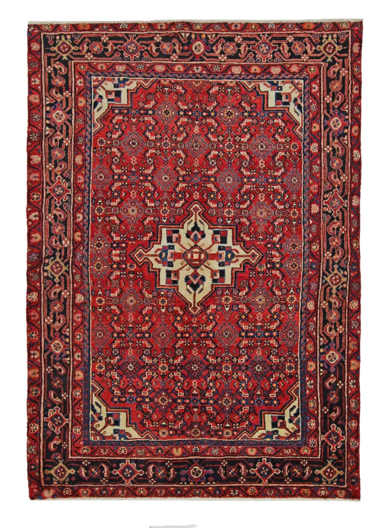 Orientteppich Hosseinabad 212 x 149 cm, 200.000 Knoten, handgeknüpft