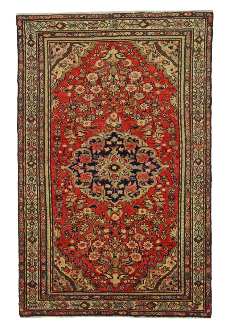 Orientteppich Hosseinabad 217 x 139 cm, 200.000 Knoten, handgeknüpft