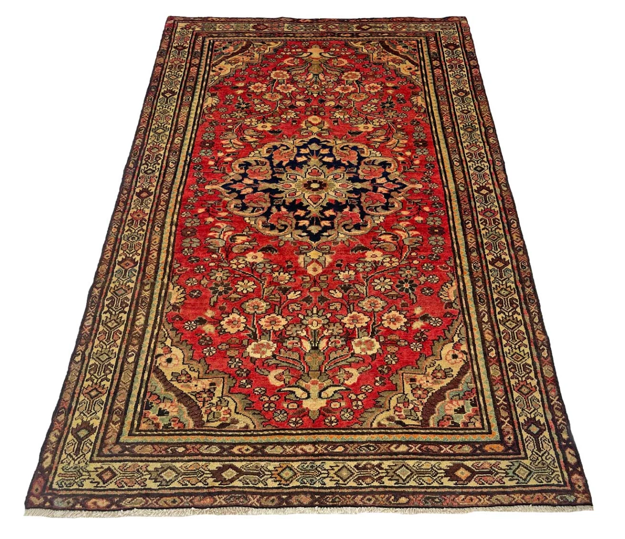 Orientteppich Hosseinabad 217 x 139 cm, 200.000 Knoten, handgeknüpft