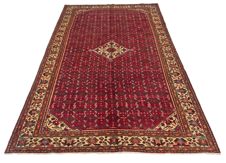 Orientteppich Hosseinabad 318 x 202 cm, 200000 Knoten, rot, handgeknüpft