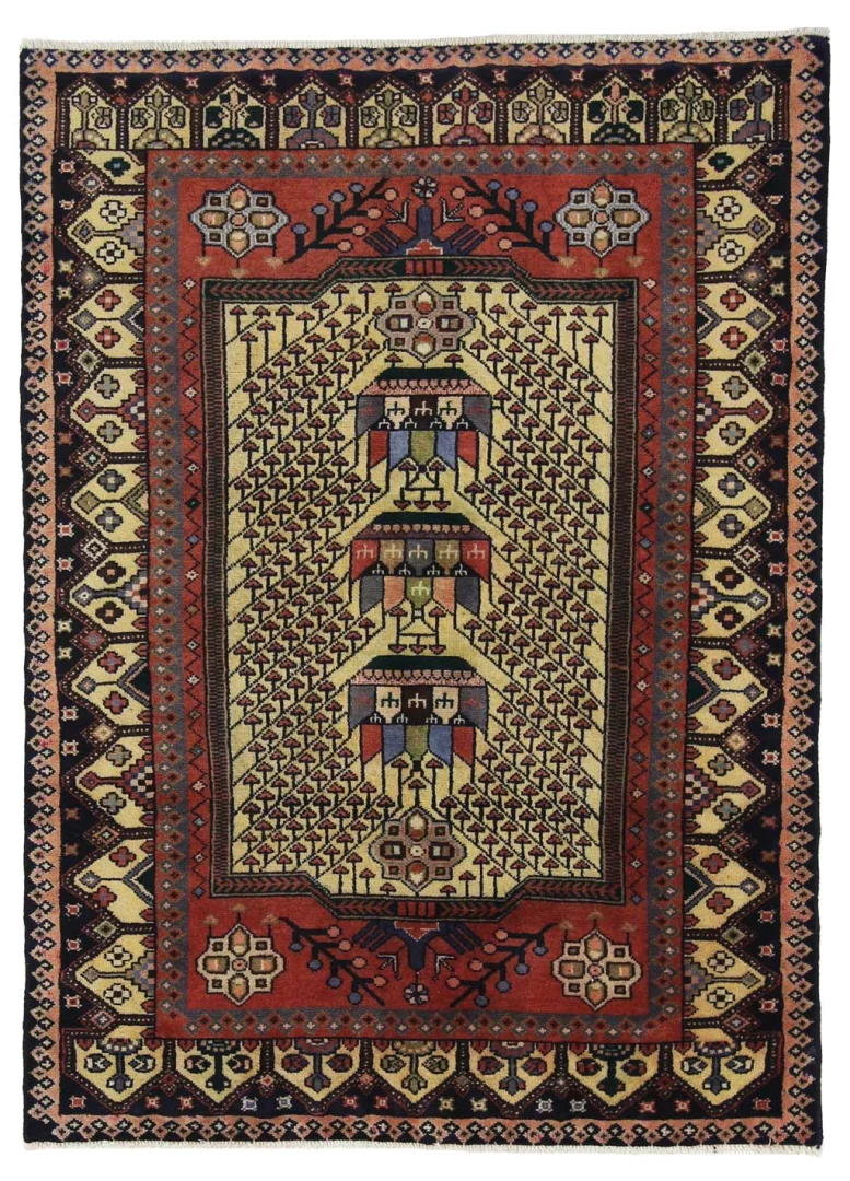 Hamadan Orientteppich 150 x 108 cm, 100.000-350.000 Knoten, handgeknüpft