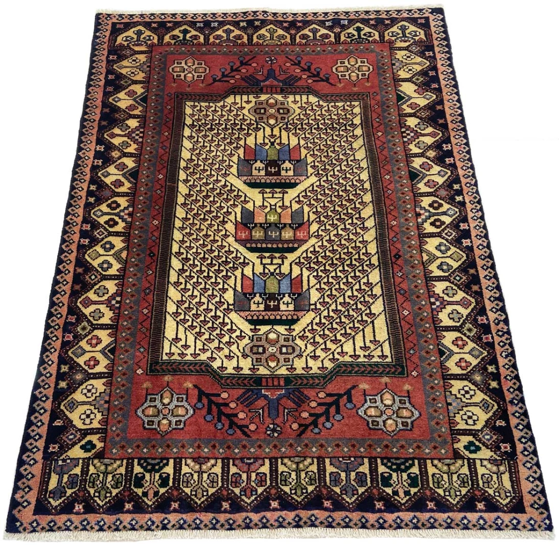 Hamadan Orientteppich 150 x 108 cm, 100.000-350.000 Knoten, handgeknüpft