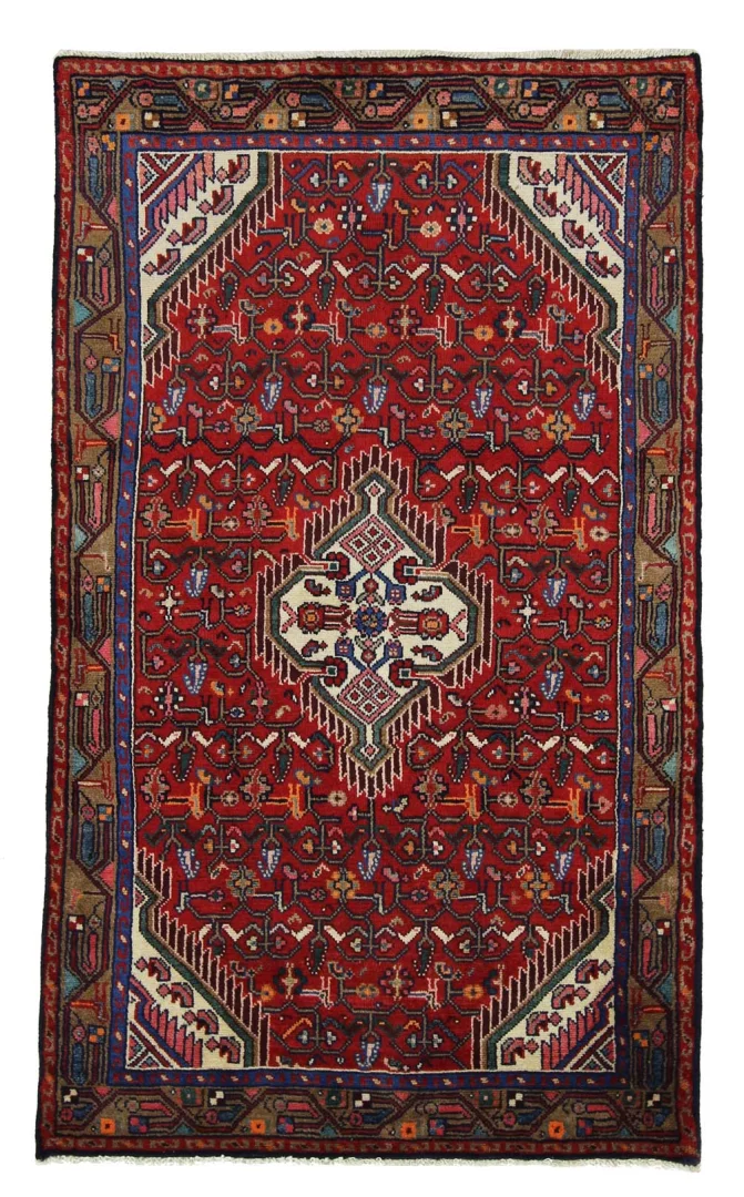 Hamadan Teppich 176 x 104 cm, 100.000 Knoten, handgeknüpft