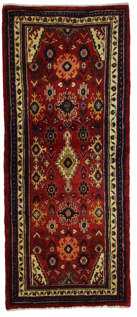 Hamadan Teppich 179 x 76 cm, 100.000 Knoten, handgeknüpft