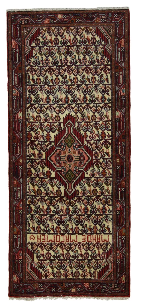 Hamadan Teppich 187 x 81 cm, 100.000 Knoten/m², handgeknüpft