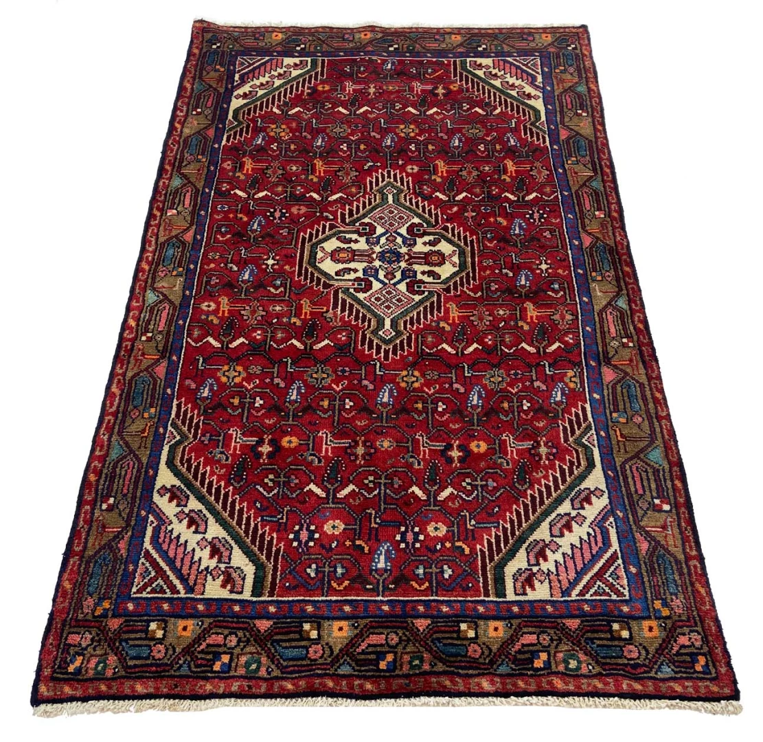 Hamadan Teppich 176 x 104 cm, 100.000 Knoten, handgeknüpft
