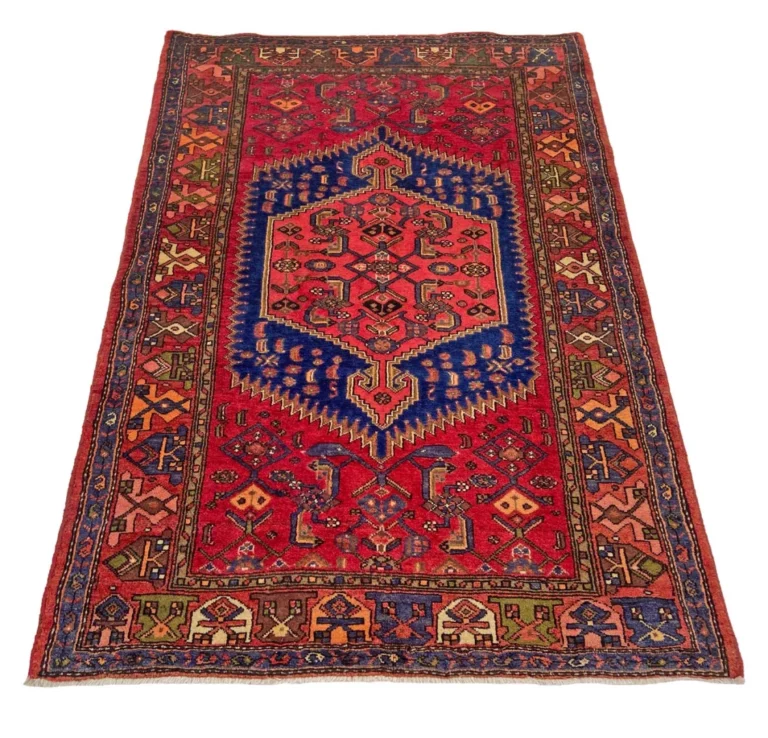 Hamadan Orientteppich 202 x 138 cm, 100.000-350000 Knoten, handgeknüpft