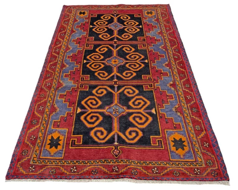 Hamadan Teppich 230 x 141 cm, 100.000-350000 Knoten, handgeknüpft