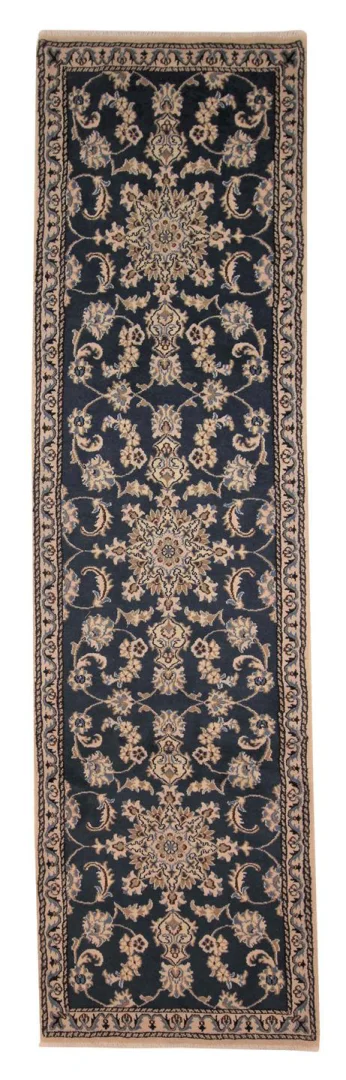 Nain Teppich 292 x 78 cm, 9-Lah, florales Muster, handgeknüpft