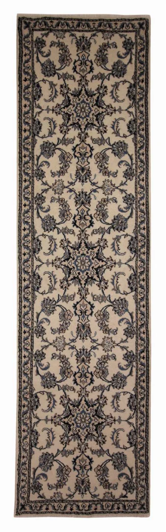 Nain Teppich 301 x 81 cm, 9-Lah, florales Muster, handgeknüpft