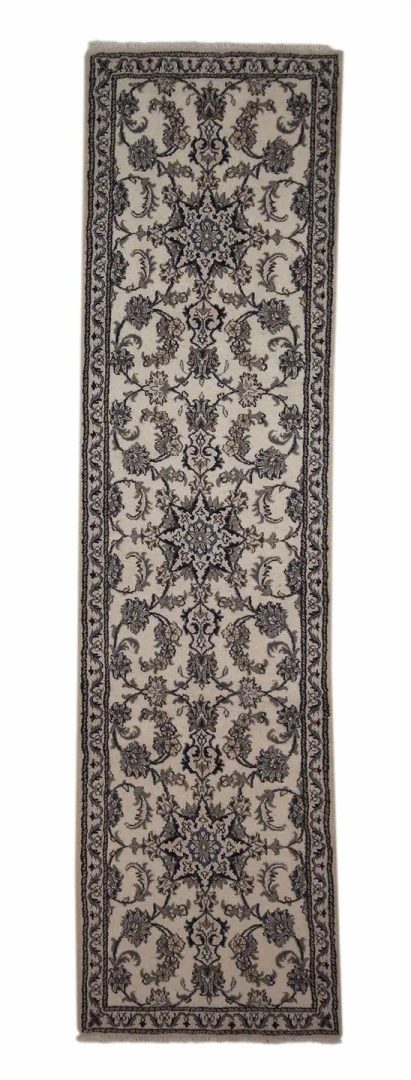 Nain Teppich 312 x 78 cm 9-Lah florales Muster handgeknüpft