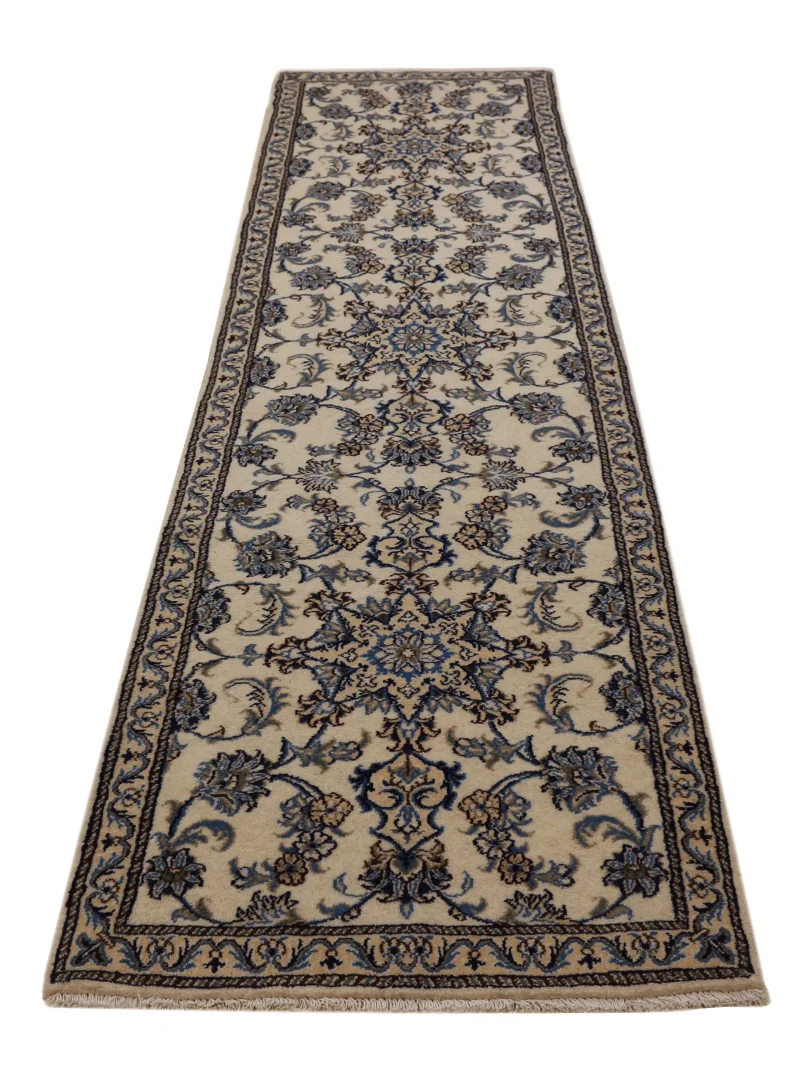 Nain Teppich 305 x 81 cm, 9-Lah, florales Muster, handgeknüpft