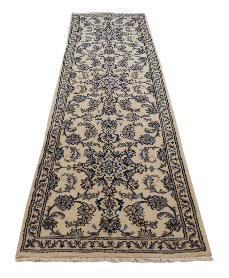 Nain Teppich 312 x 78 cm 9-Lah florales Muster handgeknüpft