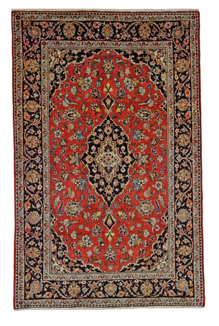 Keshan Orientteppich 213 x 136 cm, 250.000 Knoten, handgeknüpft