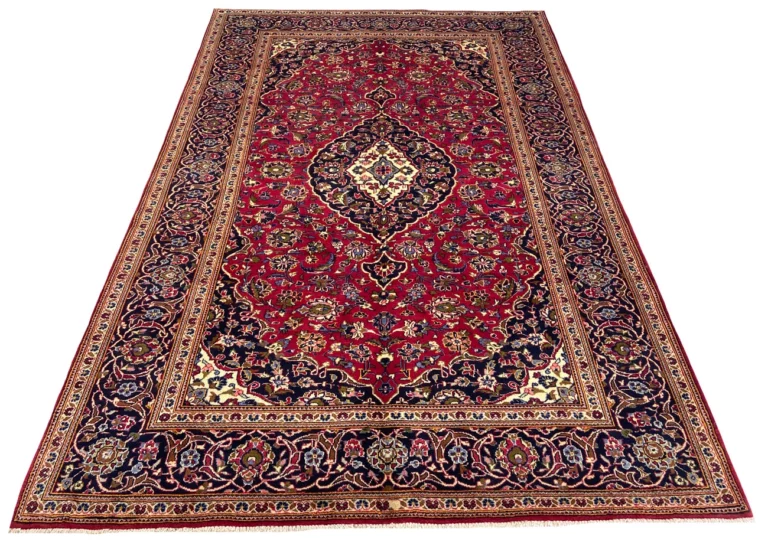 Keshan Orientteppich 312 x 207 cm, strapazierfähig, handgeknüpft