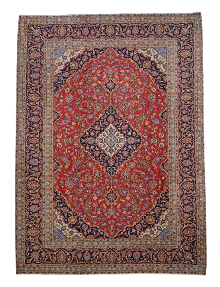 Keshan Orientteppich 348 x 254 cm, 300000 Knoten, handgeknüpft