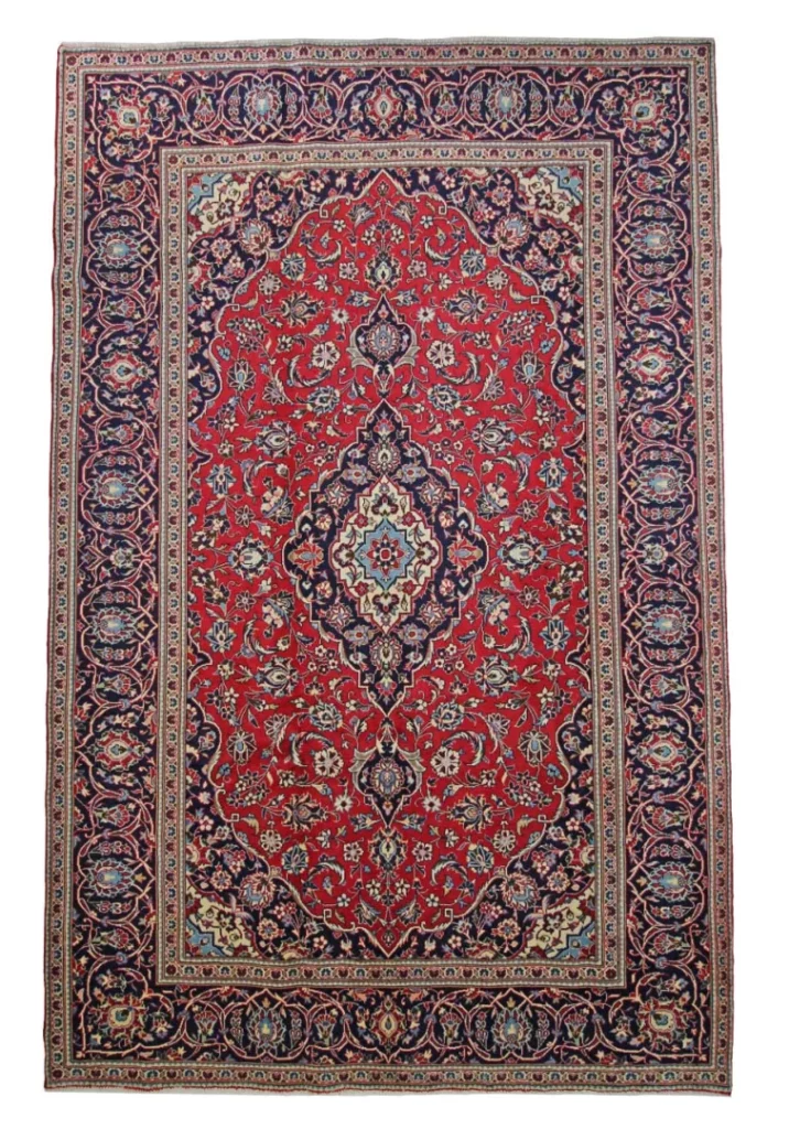 Keshan Orientteppich 364 x 235 cm, 300000 Knoten, handgeknüpft