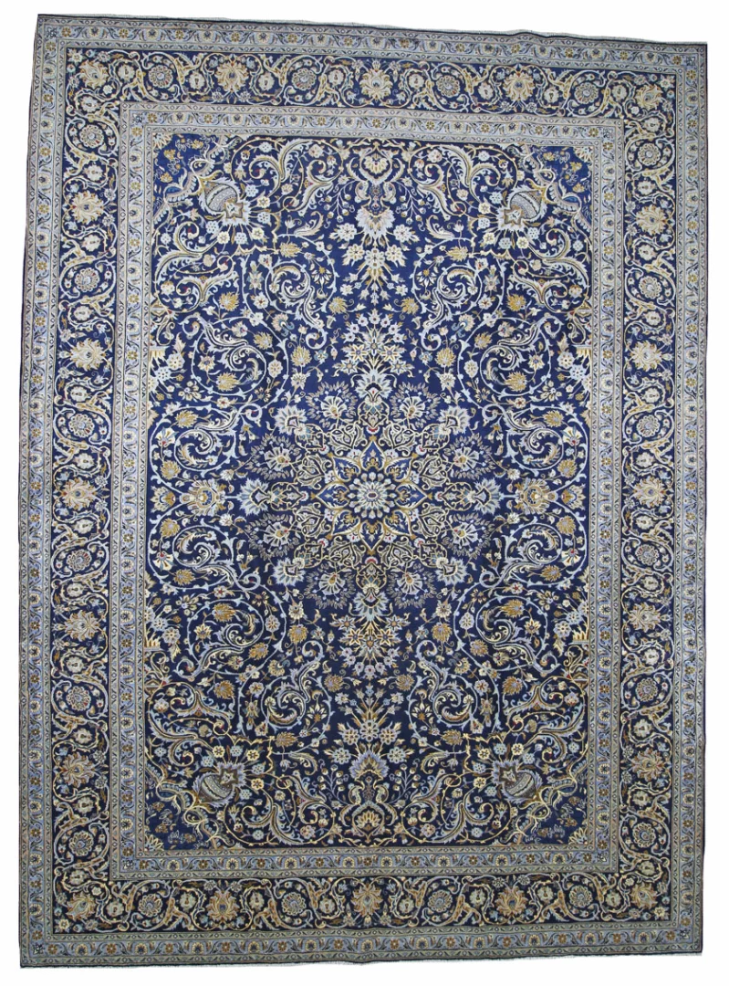 Keshan Orientteppich 402 x 296 cm, 150.000-300.000 Knoten, handgeknüpft