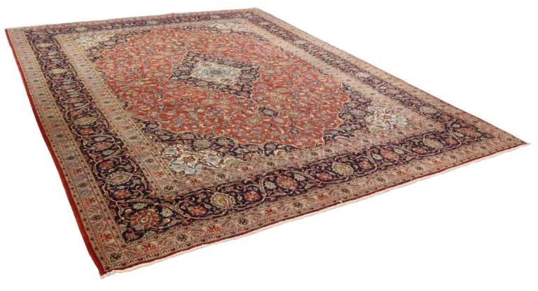 Keshan Orientteppich 396 x 308 cm, 100000 Knoten, handgeknüpft