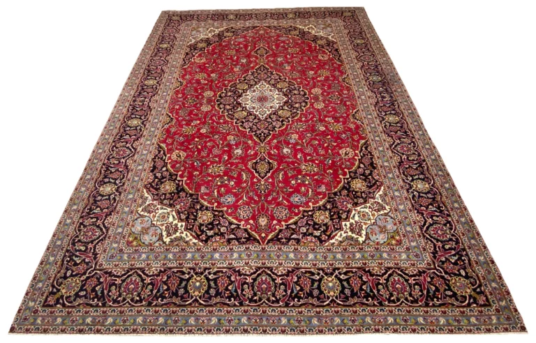 Keshan Teppich 399 x 291 cm, 150.000-300000 Knoten, handgeknüpft