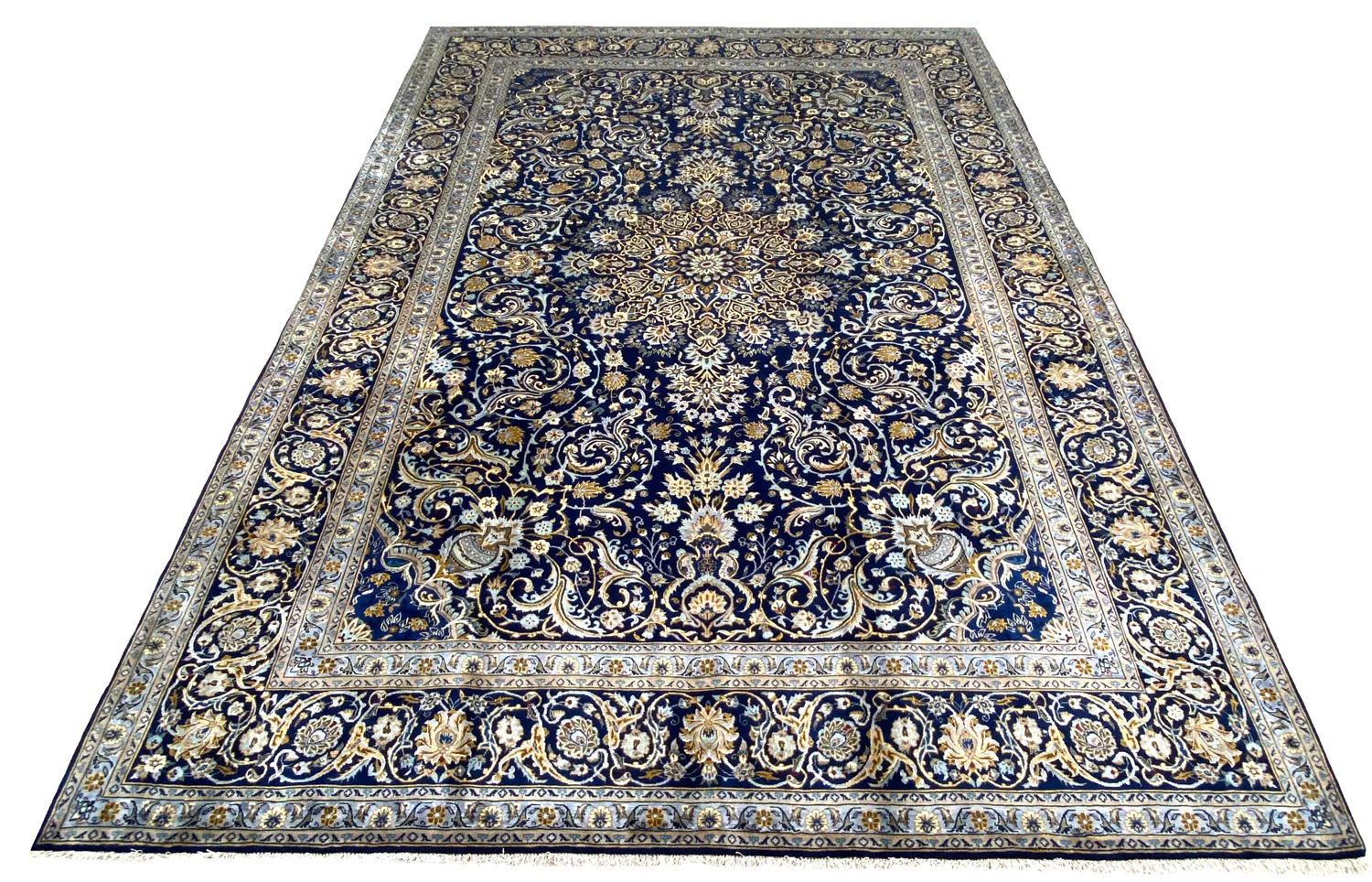 Keshan Orientteppich 402 x 296 cm, 150.000-300.000 Knoten, handgeknüpft