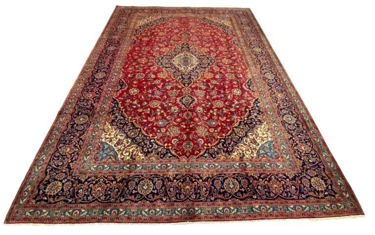 Keshan Orientteppich 407 x 294 cm, 150.000-300000 Knoten, handgeknüpft