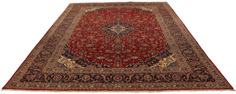 Orientteppich Keshan 412 x 301 cm, 100000 Knoten, handgeknüpft