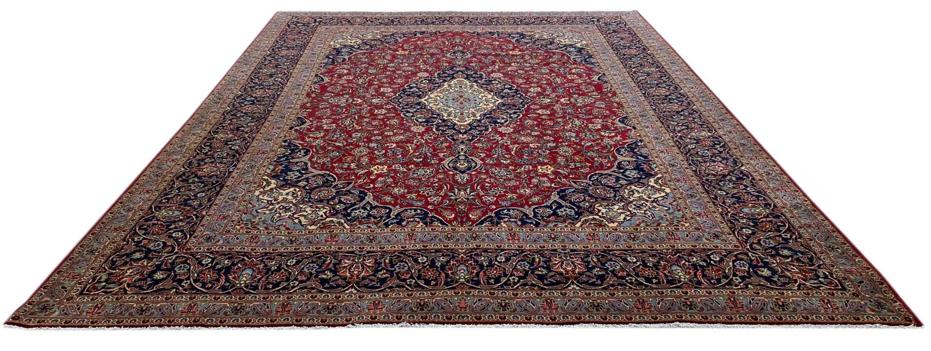 Keshan Orientteppich 425 x 305 cm, 150.000-300.000 Knoten, handgeknüpft